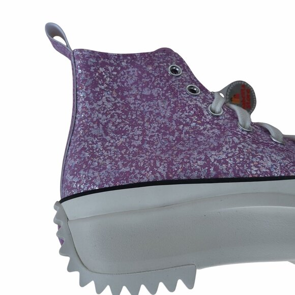 ✨Converse Run Star Hike Platform Hi 7 Women Shoes Sneaker Glitter Purple A10096C - Picture 8 of 9